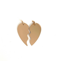 Custom Broken Heart Laser Engraved Charms | Fashion Jewellery Outlet | Fashion Jewellery Outlet