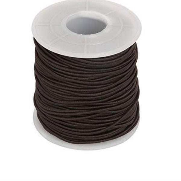 Elastic Cord 0.8mm Thick, Brown 10 Yard per roll  | Fashion Jewellery Outlet | Fashion Jewellery Outlet