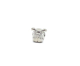Silver bull dog spacer beads