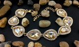 Teardrop Gold Champagne Crystal Bracelet | Fashion Jewellery Outlet | Fashion Jewellery Outlet