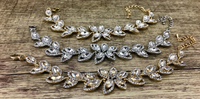 Floral Designer Silver Bridal Bracelet | Fashion Jewellery Outlet | Fashion Jewellery Outlet