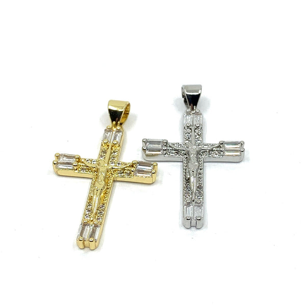 CZ Crucifix Cross Pendant