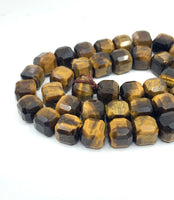 Tiger eye cube gemstone beads