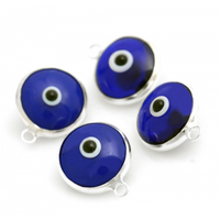 Dark Blue Sterling Silver Evil Eye Charm | Fashion Jewellery Outlet | Fashion Jewellery Outlet