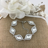 Crystal Bracelet Diamond Shape Silver | Fashion Jewellery Outlet | Fashion Jewellery Outlet