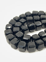 Black Onyx Gemstone Cube Beads