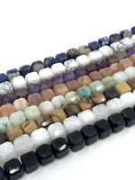 Cube Natural Gemstone Beads