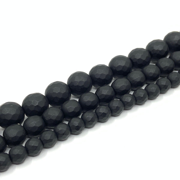 Faceted Matte Agate Beads