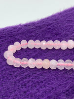 Faceted Rondelle Rose Quartz Beads