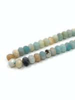 Faceted Rondelle Amazonite Beads