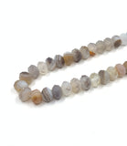 Faceted Rondelle Botswana Agate Beads