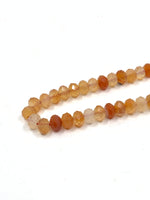 Faceted Rondelle Red Agate Beads