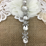 Crystal Bracelet Fancy Oval Shape Silver | Fashion Jewellery Outlet | Fashion Jewellery Outlet