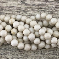 6mm Fossil Beads, Ivory Round Beads | Fashion Jewellery Outlet | Fashion Jewellery Outlet