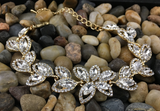 Floral Theme Designer Gold Bridal Bracelet | Fashion Jewellery Outlet | Fashion Jewellery Outlet