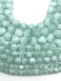 5mm, 8mm and 10mm green angelite beads