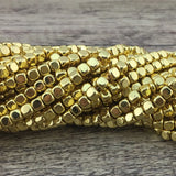 Gold Square Hematite Bead | Fashion Jewellery Outlet | Fashion Jewellery Outlet