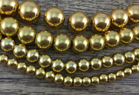 4mm Gold Hematite Bead | Fashion Jewellery Outlet | Fashion Jewellery Outlet