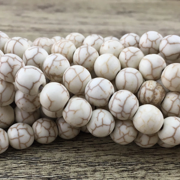 6mm Beige Howlite Bead | Fashion Jewellery Outlet | Fashion Jewellery Outlet