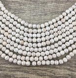 6mm Beige Howlite Bead | Fashion Jewellery Outlet | Fashion Jewellery Outlet