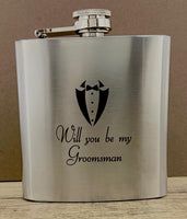 Groomsmen Gift, Engraved Whiskey Flask | Fashion Jewellery Outlet | Fashion Jewellery Outlet