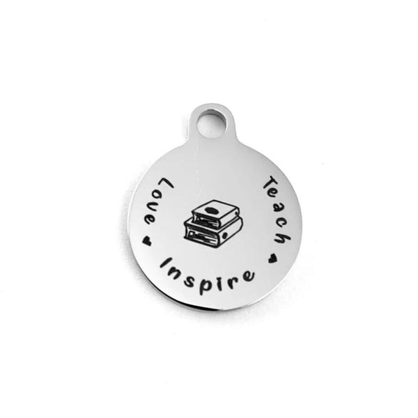 Love Teach Inspire Engraved Charm | Fashion Jewellery Outlet | Fashion Jewellery Outlet