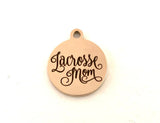 Hockey Mom Stainless Steel Engraved Charm | Fashion Jewellery Outlet | Fashion Jewellery Outlet