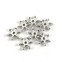 12mm Alloy Rhodium Plated Daisy Spacers | Fashion Jewellery Outlet | Fashion Jewellery Outlet