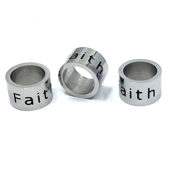 Faith Stainless Steel Ring | Fashion Jewellery Outlet | Fashion Jewellery Outlet