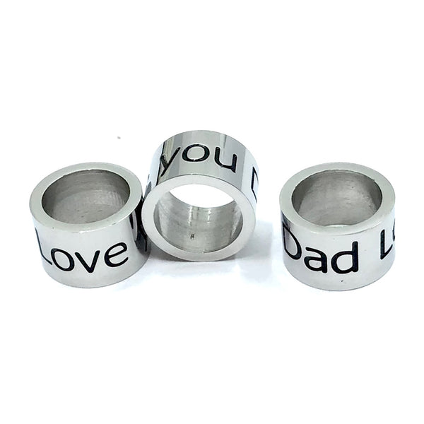 Love you Dad Stainless Steel Ring | Fashion Jewellery Outlet | Fashion Jewellery Outlet