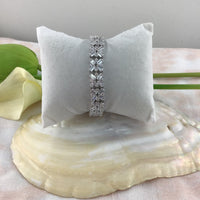 Cubic Zirconia Flower Bridal Bracelet | Fashion Jewellery Outlet | Fashion Jewellery Outlet