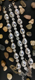 Teardrop Shape Gold Crystal Bracelet | Fashion Jewellery Outlet | Fashion Jewellery Outlet