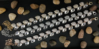 Crystal Elegant Leaf Shape Silver Bridal Bracelet | Fashion Jewellery Outlet | Fashion Jewellery Outlet