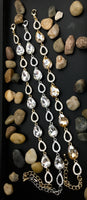 Crystal Teardrop Silver Bridal Bracelet | Fashion Jewellery Outlet | Fashion Jewellery Outlet