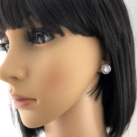 Round Cubic Zirconia Bridal Earrings | Fashion Jewellery Outlet | Fashion Jewellery Outlet