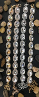 Crystal Oval Shape Gold Bridal Bracelet | Fashion Jewellery Outlet | Fashion Jewellery Outlet