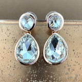 Crystal Plain Teardrop Earrings, Rose Gold | Fashion Jewellery Outlet | Fashion Jewellery Outlet