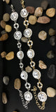 Crystal Round Shape Gold Bridal Bracelet | Fashion Jewellery Outlet | Fashion Jewellery Outlet