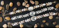 Crystal Fancy Oval Shape Bridal Bracelet | Fashion Jewellery Outlet | Fashion Jewellery Outlet