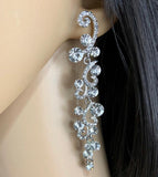 Crystal Designer Inspired Earrings, Silver | Fashion Jewellery Outlet | Fashion Jewellery Outlet