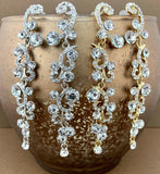 Designer Inspired Crystal Earrings, Gold | Fashion Jewellery Outlet | Fashion Jewellery Outlet