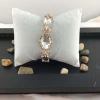 Crystal Bracelet Fancy Oval Shape Bridal | Fashion Jewellery Outlet | Fashion Jewellery Outlet