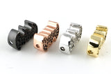 Cz Pave Bead, Micro Pave Bead, Gold | Fashion Jewellery Outlet | Fashion Jewellery Outlet