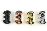 Cz Pave Bead, Micro Pave Bead, Silver | Fashion Jewellery Outlet | Fashion Jewellery Outlet