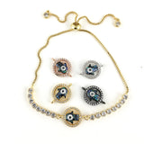 Rose Gold CZ Pave Hamsa Connector | Fashion Jewellery Outlet | Fashion Jewellery Outlet