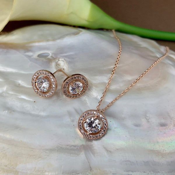 Bridal Cubic Zirconia Set, Bridal Set | Fashion Jewellery Outlet | Fashion Jewellery Outlet