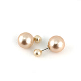 Designer Double Sided Pearl Stud Earrings | Fashion Jewellery Outlet | Fashion Jewellery Outlet