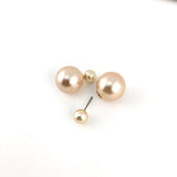 Designer Double Sided Pearl Stud Earrings | Fashion Jewellery Outlet | Fashion Jewellery Outlet