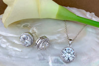 Bridal Cubic Zirconia Set, Bridal Necklace | Fashion Jewellery Outlet | Fashion Jewellery Outlet
