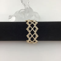 Rhinestone Bracelet, Gold | Fashion Jewellery Outlet | Fashion Jewellery Outlet